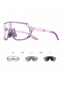 SCVCN Women's Color Changing Cycling Glasses, Color Changing, Suitable For Outdoor, Travel, Daily Wear, Windproof, UV Protection, Suitable For Hiking, Running, Fishing, Beach And Other Occasions, Unisex, Includes 1 Pair Of Lenses - Multicolor - View 2