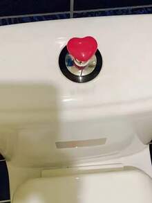 1pc Heart-Shaped Toilet Tank Dual Flush Button, Extended Toilet Flush Button Cover, Cute Heart-Shaped Button, Furniture Hardware Handle, Cabinet Drawer Handle, Suitable For Standard Flush Valve, Toilet Tank, Essential For Nail Art Enthusiasts, Bathroom Small Tool, Home Decor, Bathroom Supplies, Practical Toilet Flush Button. Bathroom Accessories Bathroom Tools - Multicolor - View 2