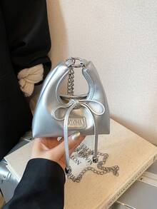 1pc Girls' Fashion Oblique Shoulder Bag, PU Material Mini Keychain Purse, Suitable For All Seasons - Multicolor - View 14