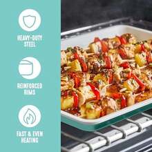 Healthy Ceramic Non-stick Pan Set for Cooking, Turquoise Color, PFAS Free - Turquesa - Ver 5