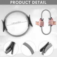 YAYUSI Kit de Pilates en Casa11 Piezas Pilates Kit Accesorios de Entrenamiento para Pilate con Pelota de Yoga 25cm Bandas De Resistencia y Cuerda Yoga 8 Formas para Tonificar Brazos Muslos Piernas - Gris - Ver 3