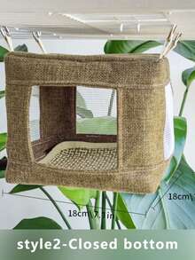 1 件装鹦鹉不锈钢底网状鸟巢降温夏季鸟巢透气鸟巢睡觉帐篷屋