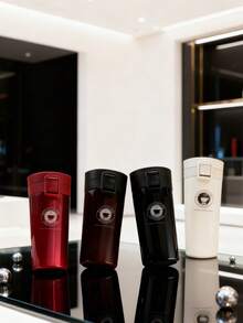 1pc Efficient Auto-Seal Insulated Coffee Tumbler With Bounce-Back Lid, Double-Wall Vacuum Sealed, Leak-Proof, Minimalist Design, Portable For Business & Multi-Scenarios - Multicolor - View 5