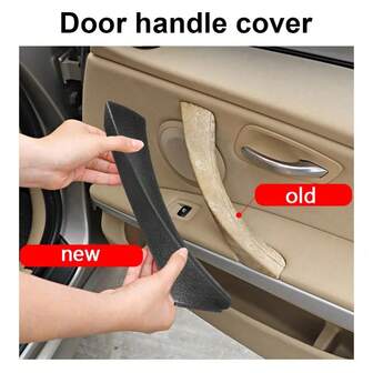 Cubierta de manija interior de la puerta, manija de tracción del panel de la puerta interior para BMW Serie 3 E90 E91 316 318 320 325 328