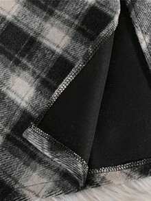 Women's Plaid Skirt, Women's Casual Party Black Plaid Skirt, Women's Fashion Elegant Skirt, Women's Spring/Summer Skirt - Black - View 6