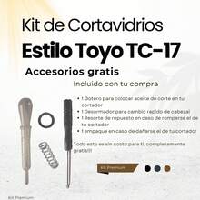 Cortadora de Azulejo Y Cortador De Vidrio TC-17 – Incluye 3 Repuestos, Resorte, Empaque, Desarmador, 1 Botella 20ml Lubricante Corte y Estuche de Lujo - Kit Profesional (Set 10Pzs) - 8 - Ver 7