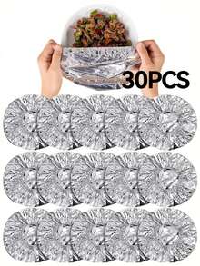 2/10/20/30/50/100/120 st. aluminiumfolieisoleringsskydd för kök och matbord - återanvändbara, värmebevarande matomslag för picknick, camping och hemmabruk, campingmatvärmarskydd | livsmedelssäkert skydd | återanvändbara matomslag matskydd plastfolie kylskåpsorganisatörer förvaring - Multifärgad - Visa 11