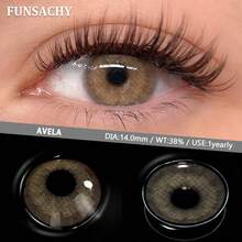 FUNSACHY Natural Brown Color Contact Lenses 14.0-14.2mm, Soft Brown Color Contact Lenses Suitable For Annual Replacement, Eye Makeup, Natural Makeup - Yearly Disposable - View 13