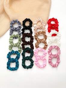 4pcs Satin Scrunchies Ponytail Holders Hair Ties For Women & Girls Scrunchy Hair Ties Hair Accessories Head Accessories
