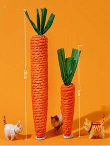 Juguete de zanahoria de sisal natural naranja para gatos, cuidado dental y juguete de molienda, juguete interactivo para gatos de interior, juguete de autojuego interactivo de varilla de molienda y arañado - Algodón duradero, adecuado para gatitos en crecimiento y gatos adultos - Promueve la salud dental y el ejercicio - Multicolor - Ver 6