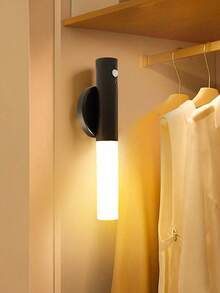 1个带感应器的夜灯，磁性壁灯，USB充电式LED灯棒，无线楼梯灯，室内木质壁灯，衣柜灯，走廊灯，楼梯灯 - 黑白感應燈 - 查看 19