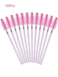 100pcs/50pcs/10pcs Large Capacity Eyelash Brushes Spoolies Makeup Applicators, Suitable For Eyelash Extensions, Eyebrow Grooming, Gifts, Travel, Budget-Friendly, Travel Essentials - Pink - View 17