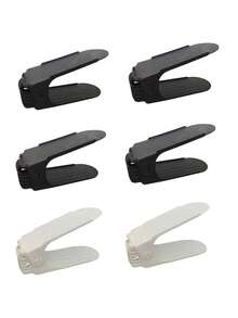 50 piezas Estantería ajustable para zapatos - Estantería de plástico duradero de varios niveles con divisores de plástico transparente, diseño ahorra espacio, adecuado para entrada, armario y dormitorio - Fácil montaje, sin herramientas necesarias, organizador de zapatos, ahorra espacio, estantería de zapatos minimalista, estructura resistente - Multicolor - Ver 8