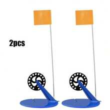 2pcs/Set Automatic Fishing Reel, Ice Fishing Flip-Up Bobber & Flag Indicator Kit, Designed For Winter Fishing Enthusiasts
