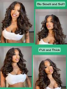 Elegante braune Körperwellen-Perücke mit 180% Dichte Echthaarperücke ohne Kleber, Spitzenfront-Perücke mit Babyhaar für realistischen, vorgezupften und undetektierbaren Haaransatz, bequem für den ganzen Tag, geeignet als Weihnachtsgeschenk, Silvester-Party-Perücke, Urlaubsperücke, Festtagsstil - S4 - Übersicht 7