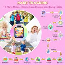 2025 Smart Watch For Teens, 300mAh Battery, 18 Educational Games Built-In, Touchscreen, USB Port, Camera, Pedometer, Calendar And Alarm - Multi-Color Silicone Strap, Sports Design, Suitable For Children Aged 6-12, Perfect Gift For Halloween And Christmas, Fun Learning Tool, Fashionable Teen Watch, Comfortable To Wear, Interactive Device, Designed For Teenagers