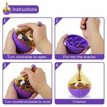 宠物猫咪趣味喂食碗玩具，狗狗摇晃喂食器，幼犬幼猫摇晃防漏食物球容器，运动训练防漏玩具