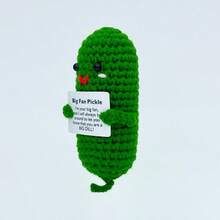 A Creative Crochet Plush Little Duck With Valentine's Day Heart Plush Gift, In Teal Cucumber Style, A Cute Mini Desktop Decoration, Comes With A Front Card, Room Decoration, Suitable As A Gift To Encourage Friends And Colleagues, For Girlfriends, Valentine's Day Gifts, And Various Holiday Presents. - Multicolor - View 10