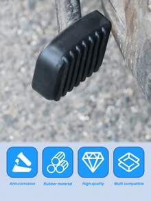 Universelle Motorrad Seitenständer Platte - Gummi rutschfeste Fußrast Verlängerung, breitere Basis für bessere Stabilität, schützt den Boden vor Kratzer, langanhaltend Upgrade-Zubehör für alle Motorräder und Elektrofahrräder, Gummi Seitenständer Stützplatte - Einheitsgröße - Übersicht 4