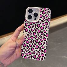 A Simple And Stylish Pink Phone Case With Leopard Print Pattern, Compatible  11,12,13,14,17,11 Pro Max,12 Pro Max,13 Pro Max,14 Pro Max,15 Pro Max,16 Pro Max/17 Pro Max/S22/S22PLUS/S23/S23PLUS/S24/S24PLUS/S25/S25PLUS/S25ULTRA Waiting For The Model. As A Gift For Family And Friends, It Is Very Suitable As A Fashionable Choice For Occasions Such As Birthdays, Spring Festival, Holidays, Valentine's Day, Etc. - Màu Hồng Tươi - Xem 9