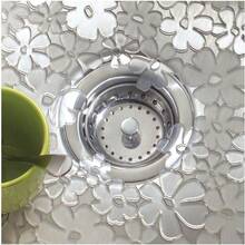 PZW interDesign Blumz Alfombrilla para fregaderos de Cocina Gran Protector de Fregadero en plástico PVC Transparente2537 - Claro - Ver 5