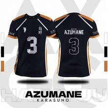 Haikyuu Fukurodani Hinata Cartoon Anime Cosplay Men Jersey Short Sleeve Kids Tee Clothing Unisex Tops New Fashion Women T-Shirt - 0ff-3dqz12 - 查看 1