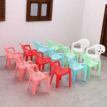 1/5/10pcs Mini Plastic Doll House Backrest Chairs, Miniature Realistic Chair Models, Random Color Combination - Multicolor - View 3