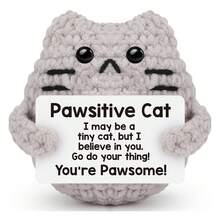 Mini pinguino all'uncinetto con energia positiva, regalo divertente e ispiratore, adatto per donne, uomini, amici, figlie, colleghi, decorazioni in peluche a forma di anatra e squalo, regalo per compleanni e Natale, decorazione calda e carina - Colori misti - Visualizzare 30