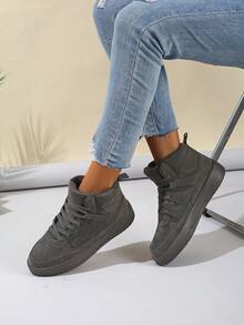 女士复古风运动鞋，厚底设计，透气材质，休闲百搭，适合日常出行