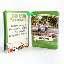 45PCS Sports Vocabulary Flash Cards – PE Learning Resource For Kids, Teachers & Students – Homeschool Classroom Activity With Hiking, Archery, Skating - Multicolor - View 5