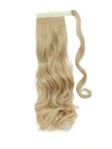 马尾假发片，卷曲波浪造型，夹式假发，环绕式长马尾假发片，合成纤维接发，女士适用，18英寸/24英寸 - 彩色 - 查看 38