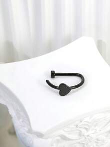 Conjunto de 5/3/1 piercing falso de nariz em aço inoxidável, com design em formato de letra D e coração. Sem necessidade de furo na orelha. Clipe de nariz banhado a ouro 18K. Ideal para homens e mulheres, perfeito para uso diário, festas, festivais de música, presentes, férias na praia e outras ocasiões especiais (Ano Novo Chinês, Halloween, Dia dos Namorados, Páscoa, Natal). - Multicolorido - Ver 7