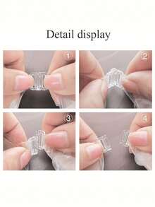 1 Pair Women's Invisible Enhancing Cleavage Bra - Self-Adhesive Silicone With Transparent Shoulder Straps, For Wedding Dress Photography & Strapless Gowns - Beige - View 5