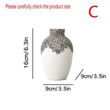 Nordischer moderner einfacher weißer Keramikvase, Wohnzimmer TV-Schrank Dekoration, Büro Schreibtisch Esszimmertisch Ornamente, Handwerkskunst Rama Dekoration Rama Geschenke Geburtstag Abschluss Heimdekoration Schulanfang Raumdekoration Schulmaterial Blumenvase Glasvase - Weiss - Übersicht 7