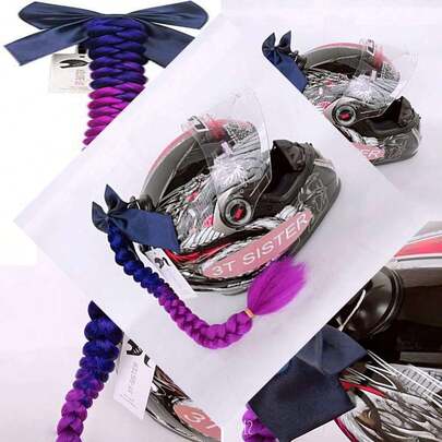 Motor Bike Helmet Hair Accessories with Suction Cup, Bowknot or Rose, Many Colors for Stylish Riding