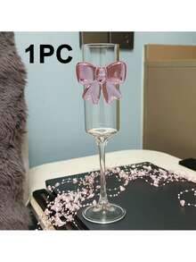 1/2只，粉色蝴蝶结香槟杯 170ml - 晶莹剔透防碎酒杯，适用于婚礼、派对，优雅的香槟杯，适合盛装起泡酒、香槟和鸡尾酒 - 彩色 - 查看 10