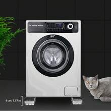 2个重型金属搬运车，360°旋转脚轮 - 带防滑垫和刹车 - 可调节长度可伸缩金属移动架，适用于洗衣机、冰箱和烘干机，易于移动的底座，可在建筑工地、车间、橱柜和装修清洁中移动重物，长度可调节 - 彩色 - 查看 4