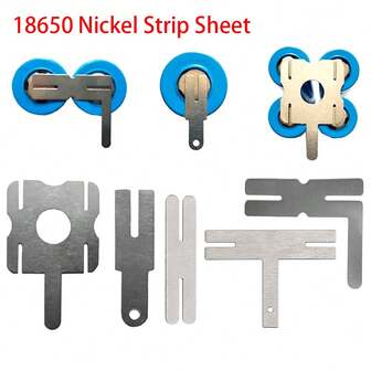 20pcs 18650 Spot Welding Nickel Plate Lithium Battery 0.15mm Nickel Sheet Nickel Plated Steel Plate Spot Welding Nickel Tab