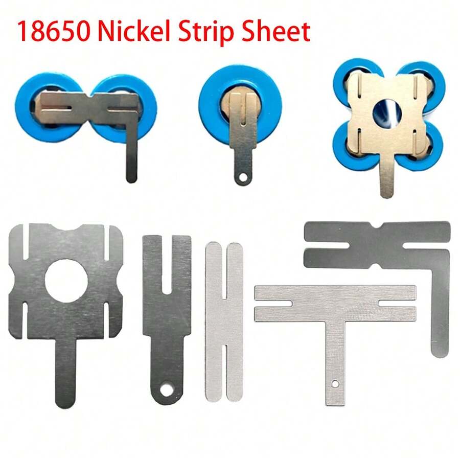 20pcs 18650 Spot Welding Nickel Plate Lithium Battery 0.15mm Nickel Sheet Nickel Plated Steel Plate Spot Welding Nickel Tab - Silver - View 1