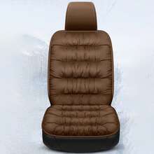 1pc Car Front Single Seat Cushion, Winter Plush Single Piece With Backrest, Thickened Velvet Warm Car Seat Cushion, Universal Winter Seat Cushion - one-size - View 15