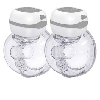 2 Packs Portable Electric Breast Pump With A Maximum Capacity Of 1200 MAh, Memory Mode, 3 Modes And 12 Levels, With 17/19/21/24mm Flange, Anti-Dumping Design, LCD Display, Portable Electric Breast Pump For Feeding Babies