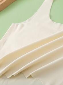 8-12 Years Old Girls Casual Sports Bralette Underwear, Breathable & Anti-Slip For Schoolgirls, Tween Girl Teenager Summer Camisole - Apricot - View 4