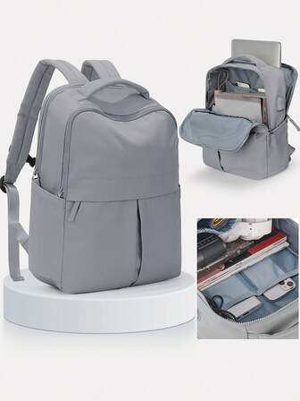 女士笔记本电脑背包，15.6英寸笔记本电脑包，带USB接口，时尚防水背包，教师护士时尚旅行包，复古日用背包，书包，适合大学生、学生和上班族，女士笔记本电脑背包，少女书包，工作旅行背包