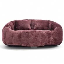 Chenille Lazy Sofa, 2 Seat Bean Bag Sofa Chair, Durable Soft Comfort Recliner, Lazy Loveseat Sofa Bed, Includes 2 Pillows, Indoor/Outdoor Use, No Assembly Required, Suitable For Living Room, Bedroom, Dormitory And Apartment(Wine Red) - 酒紅色 - 查看 11