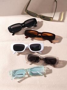 Set de 6 gafas de moda con marco cuadrado, estilo de moda y único para adolescentes y adultos jóvenes - Multicolor - Ver 3