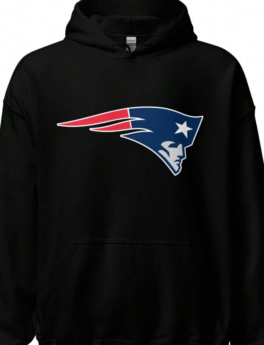 Patriots  Football Team UNI Design Shirt_Hoodie_Sweatshirt - 黑色 - 查看 1