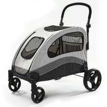 zxr ANLULOAD - Cochecito para perros grandes cochecito plegable para mascotas hasta 125 libras89 - Gris - Ver 1