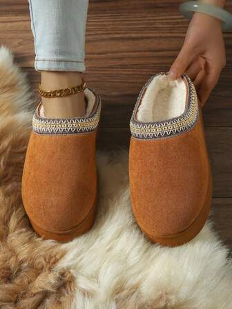 2025 New Winter Slippers, Thick Sole And Warm Lining, Couple's Warm Indoor/Outdoor Slippers, Women Boots