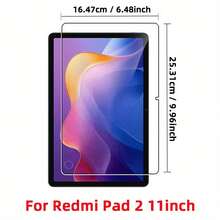 Bộ 2 miếng dán màn hình cường lực 9H cho Redmi Pad 2 11 inch (mẫu 2025), chống trầy xước, độ phân giải cao, trong suốt. - Trong sáng - Xem 6
