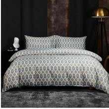 Kit de impresión de fundas nórdicas GB verde con diseño de patron de rombos de alta durabilidad de 240cm*220cm - Verde - Ver 1